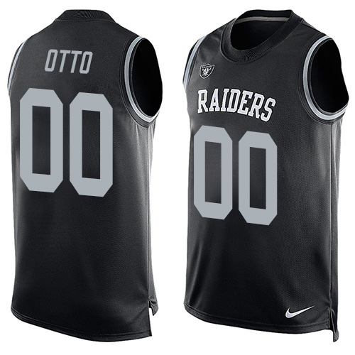 Nike Raiders #00 Jim Otto Black Team Color Men's Stitched NFL Limited Tank Top Jersey - Click Image to Close